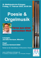 Plakat Lesung Hornauer St. Matth&auml;us Erlangen